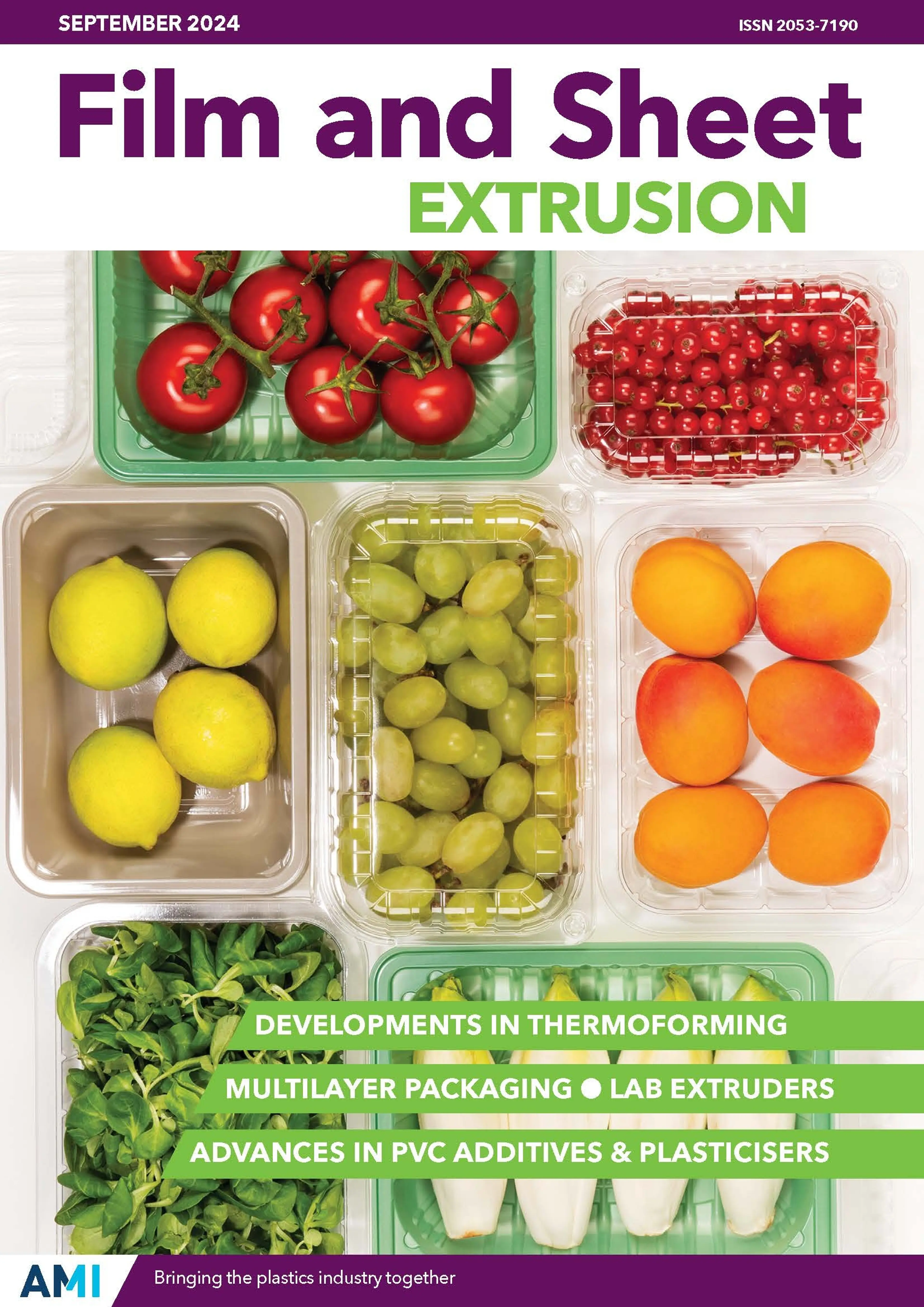 Sept 2024 cover of AMI's Film and Sheet Extruder magazine