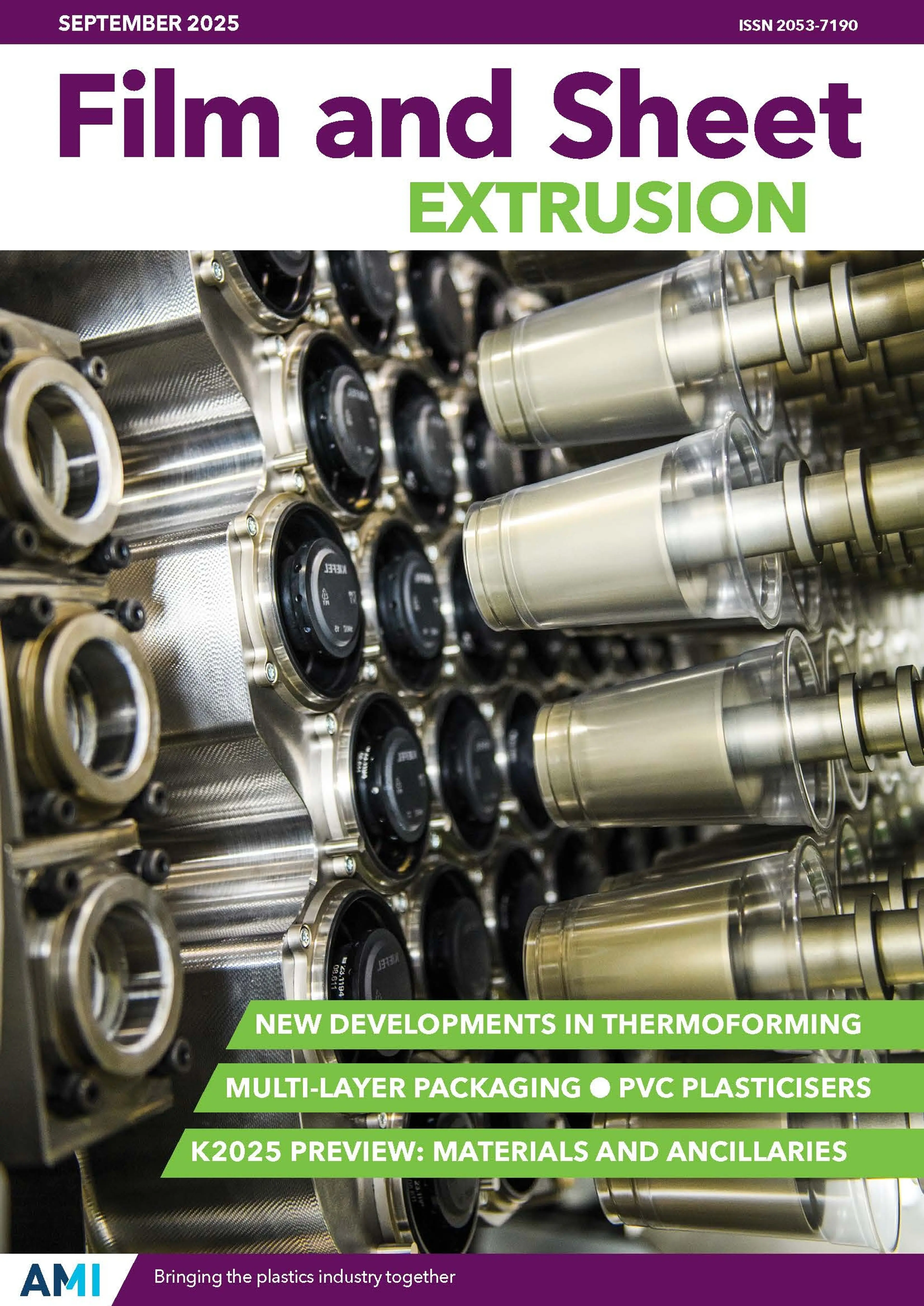 Cover of AMI's September 2025 issue of Film and Sheet Extrusion magazine