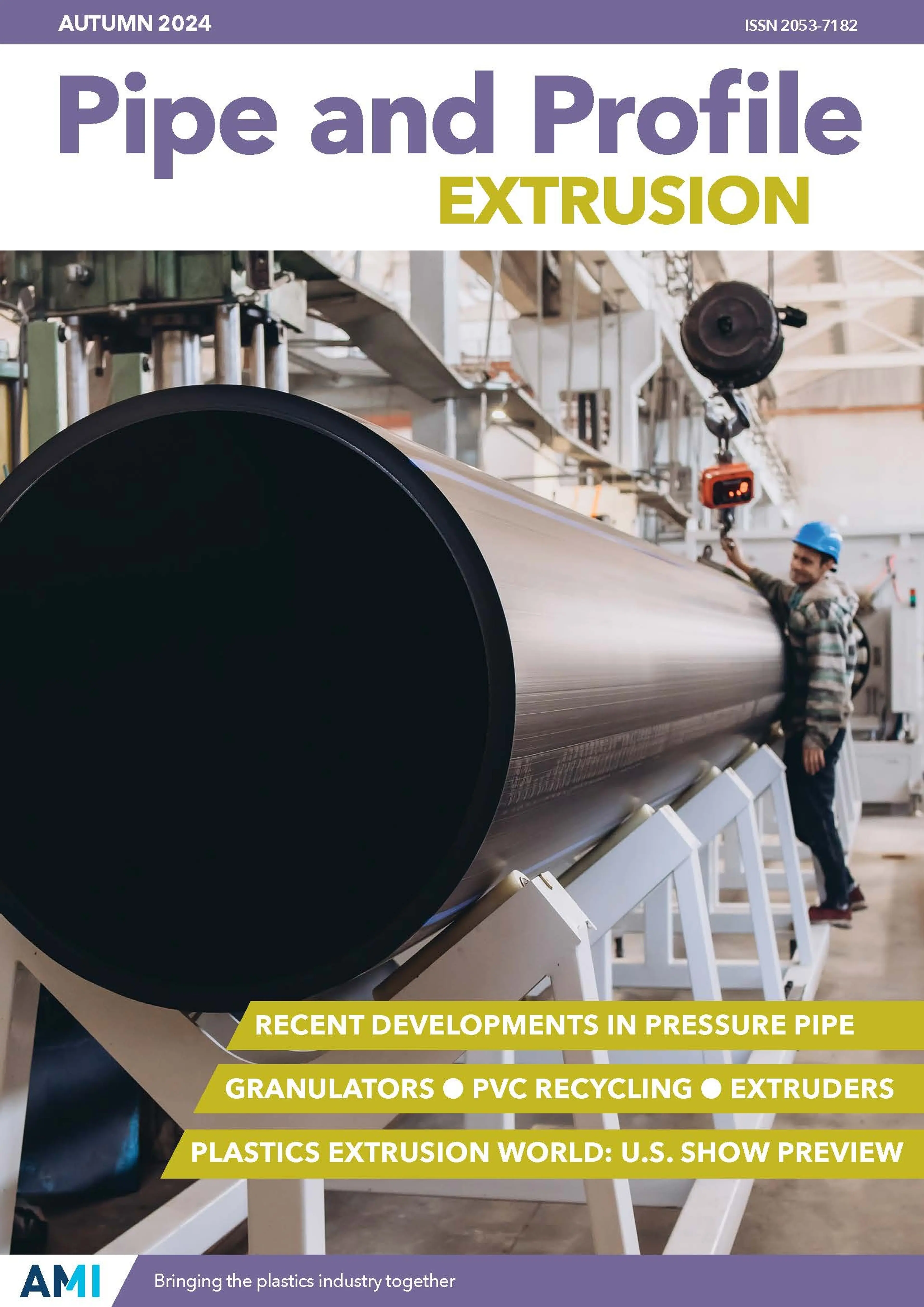 Cover of AMI's Pipe and Profile Extrusion magazine Autumn 2024 issue