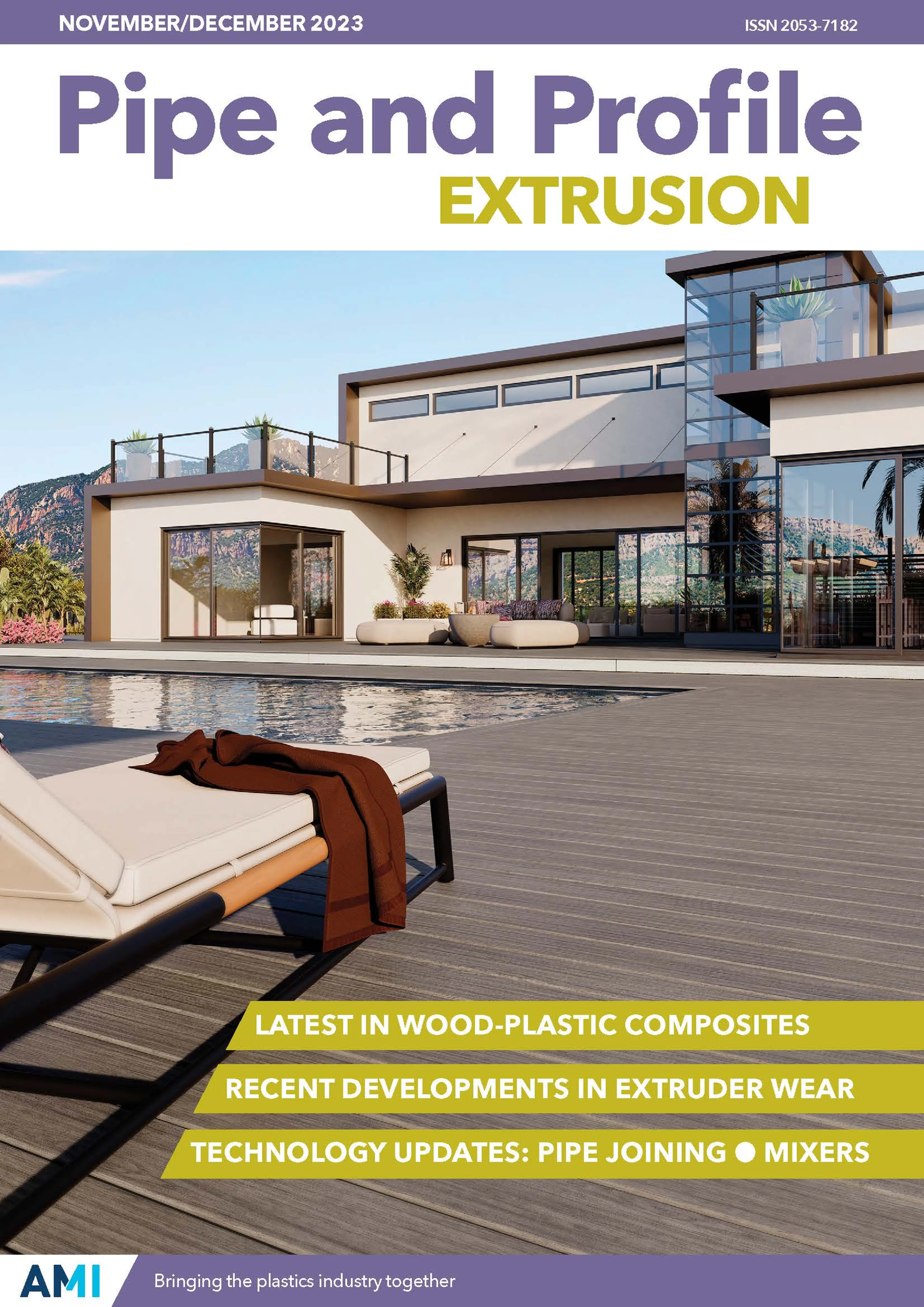 Cover of AMI's Pipe and Profile Extrusion magazine Nov/Dec 2023